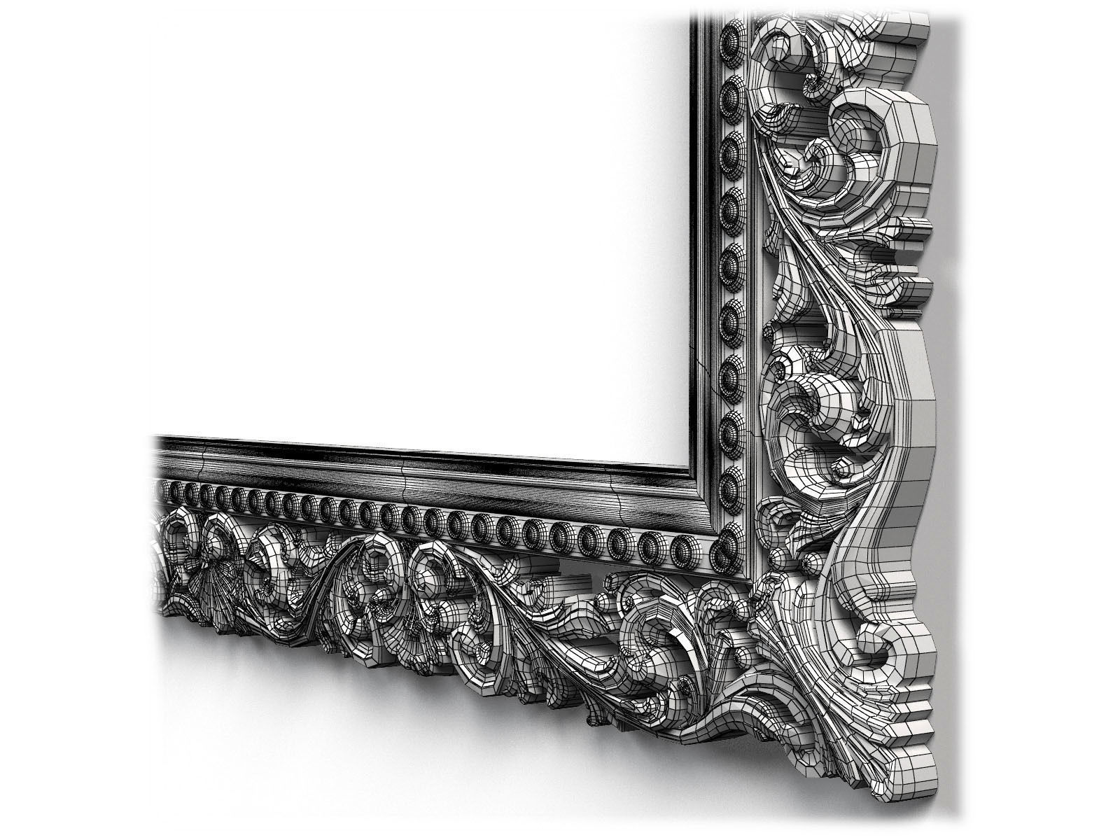 Frame0041 ornate wooden frame 3D model_14