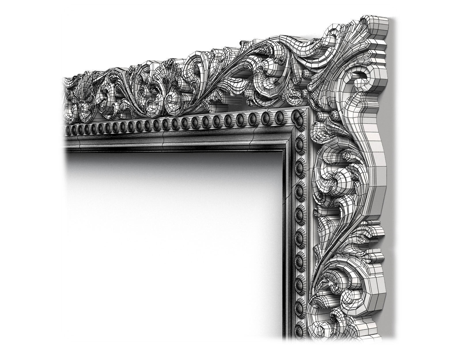 Frame0041 ornate wooden frame 3D model_8