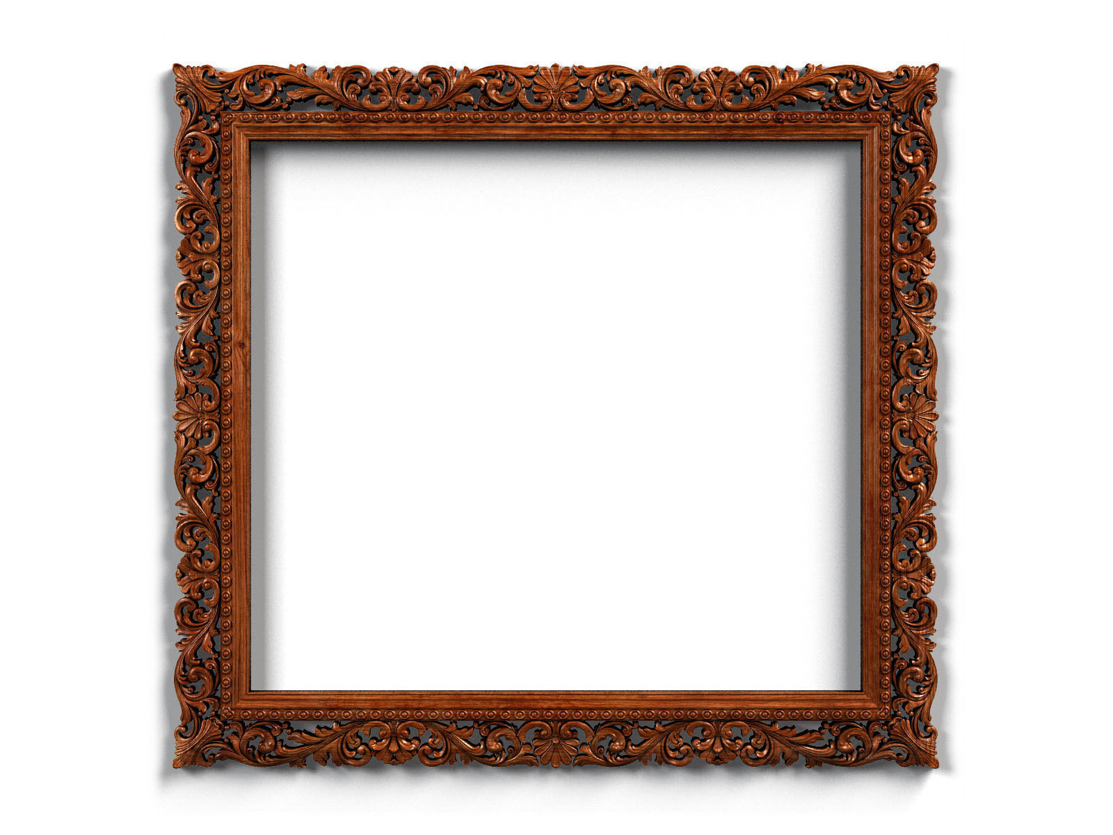 Frame0041 ornate wooden frame 3D model_1