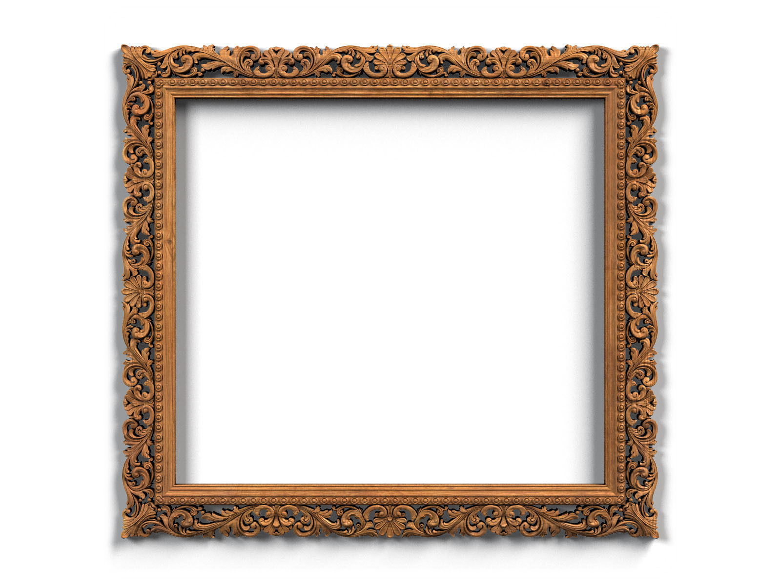 Frame0041 ornate wooden frame 3D model_2