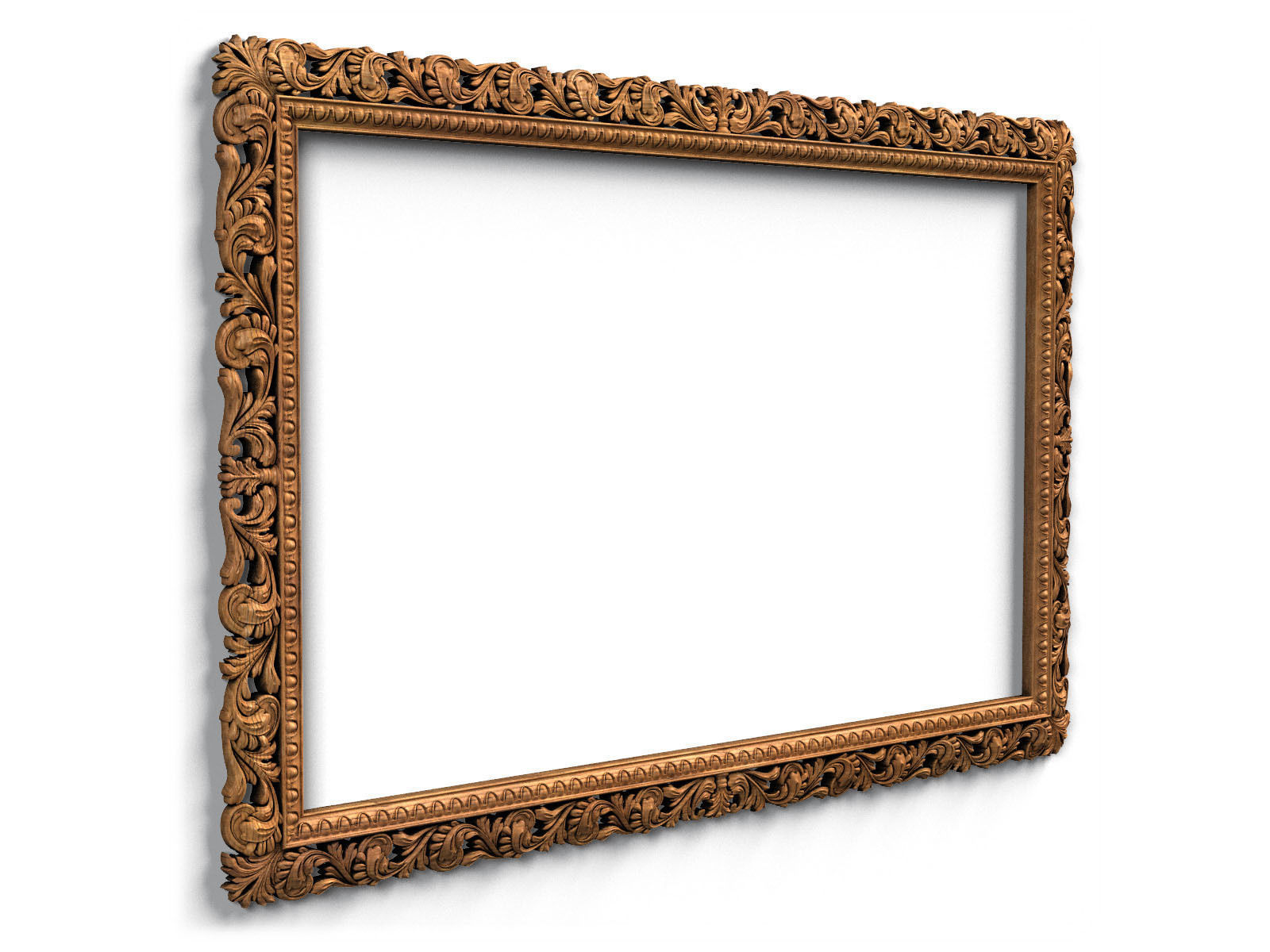 Frame0046 empty wooden frame 3D model_5