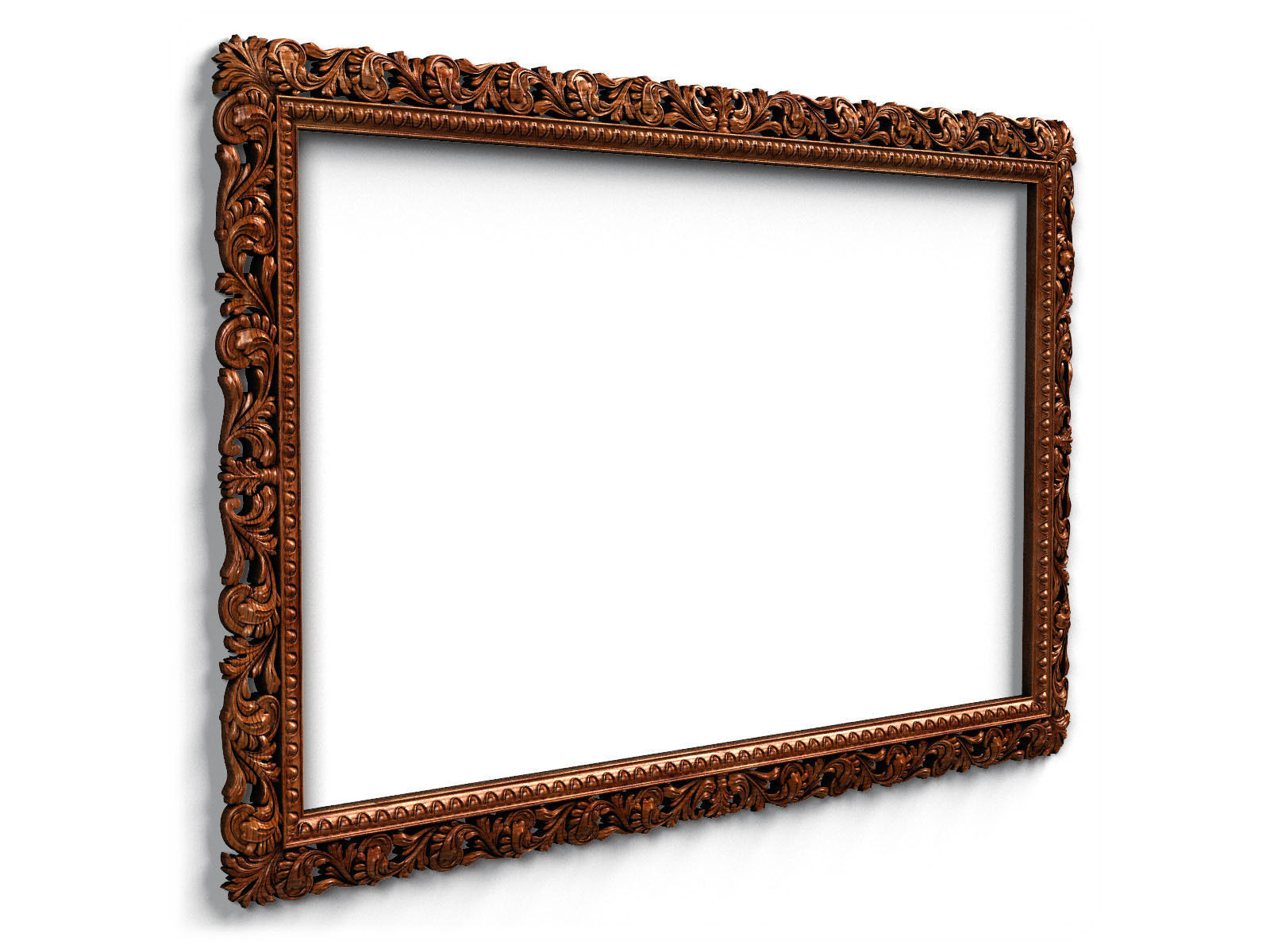 Frame0046 empty wooden frame 3D model_4