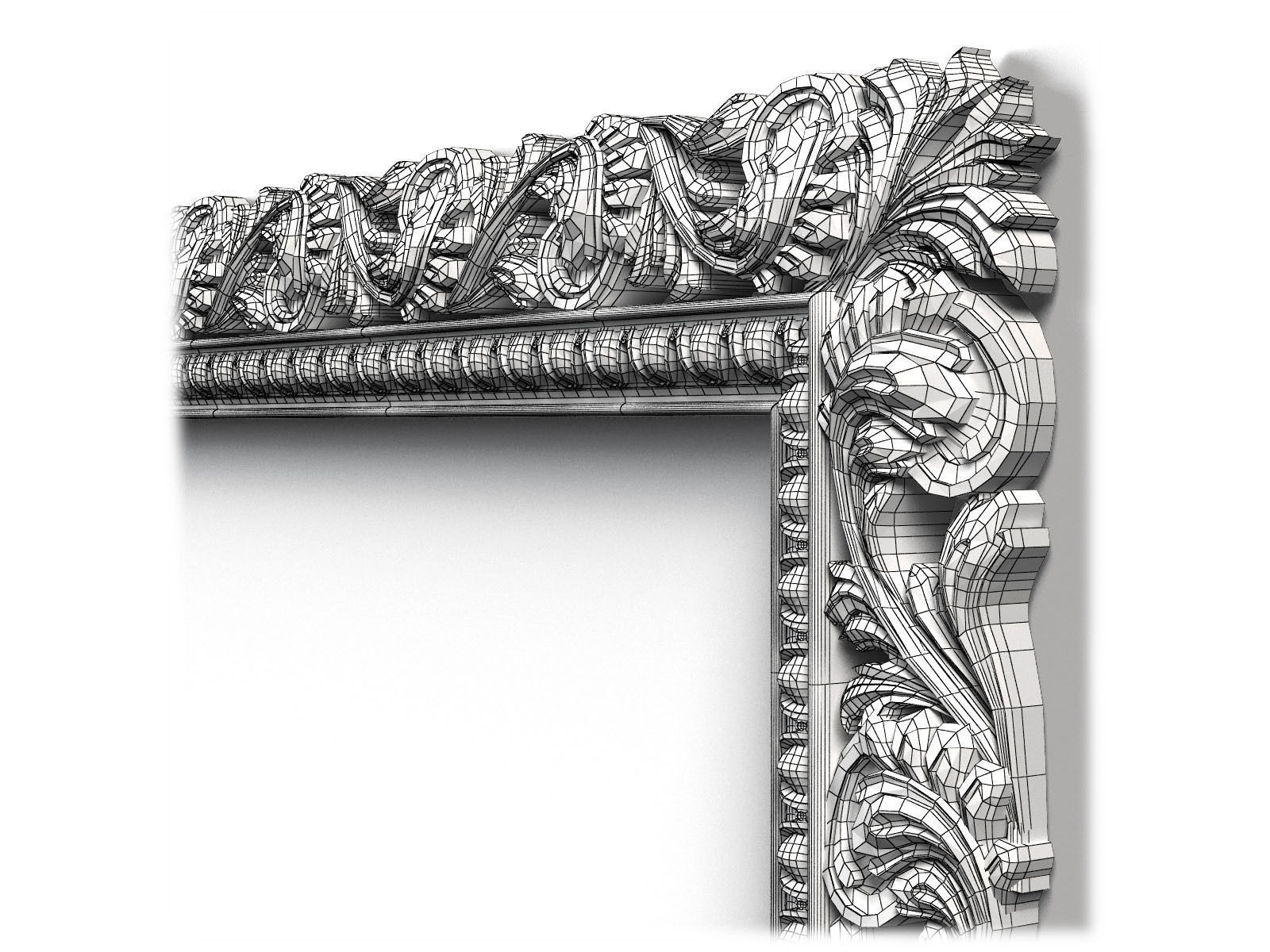 Frame0046 empty wooden frame 3D model_8