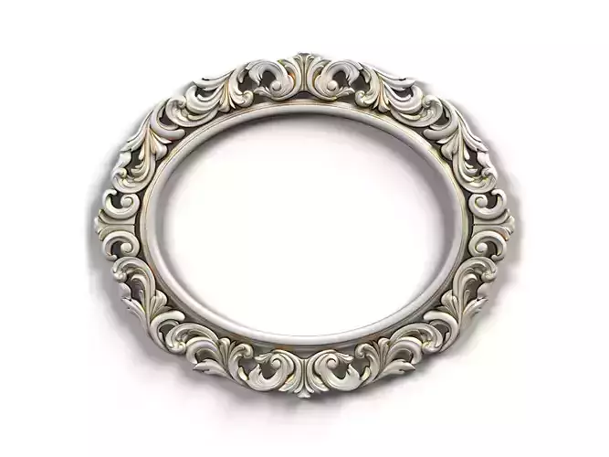 Frame0051 silver ornate frame