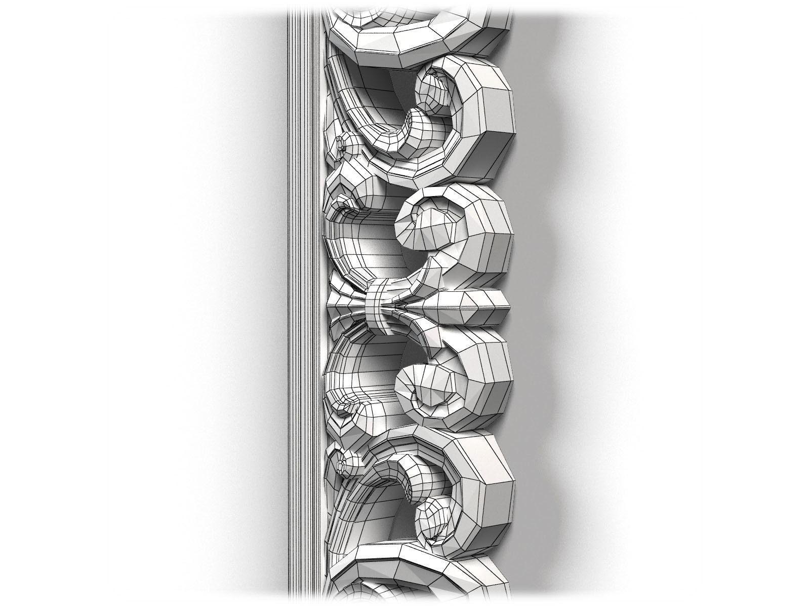 Frame0060 ornate wooden frame 3D model_14