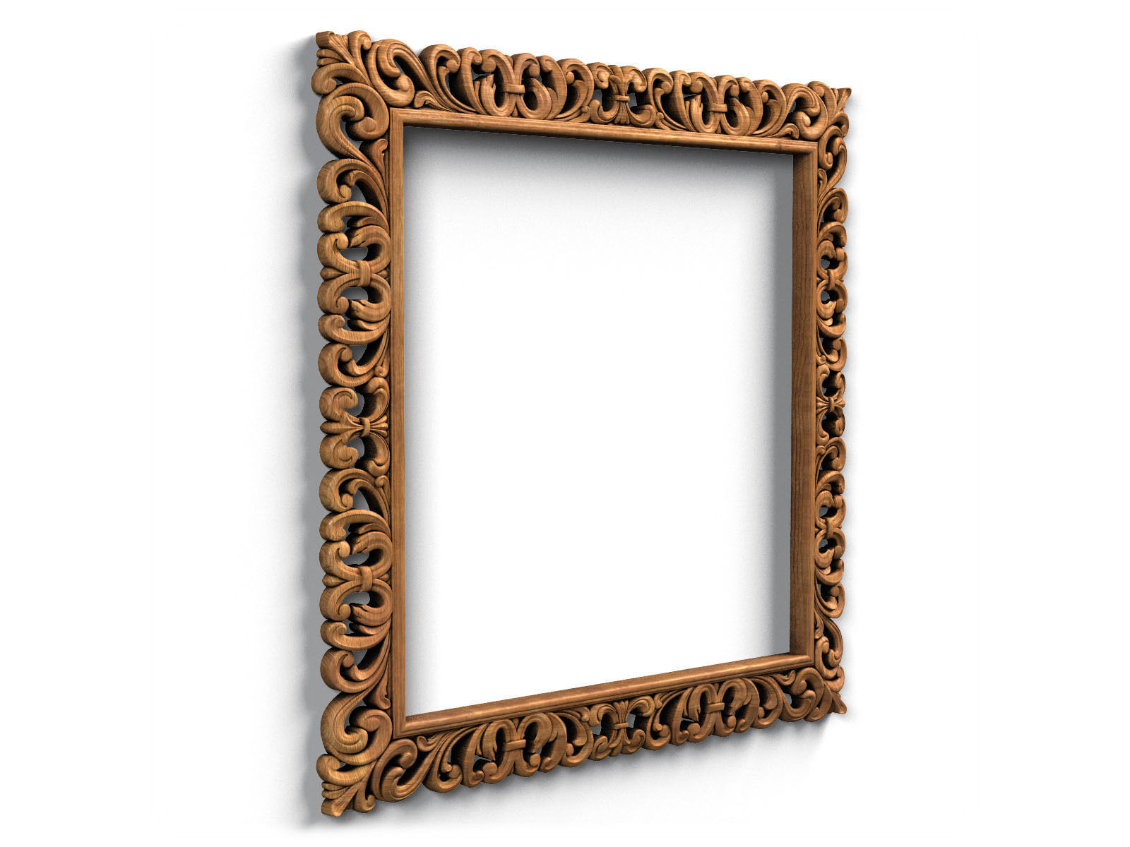 Frame0060 ornate wooden frame 3D model_5