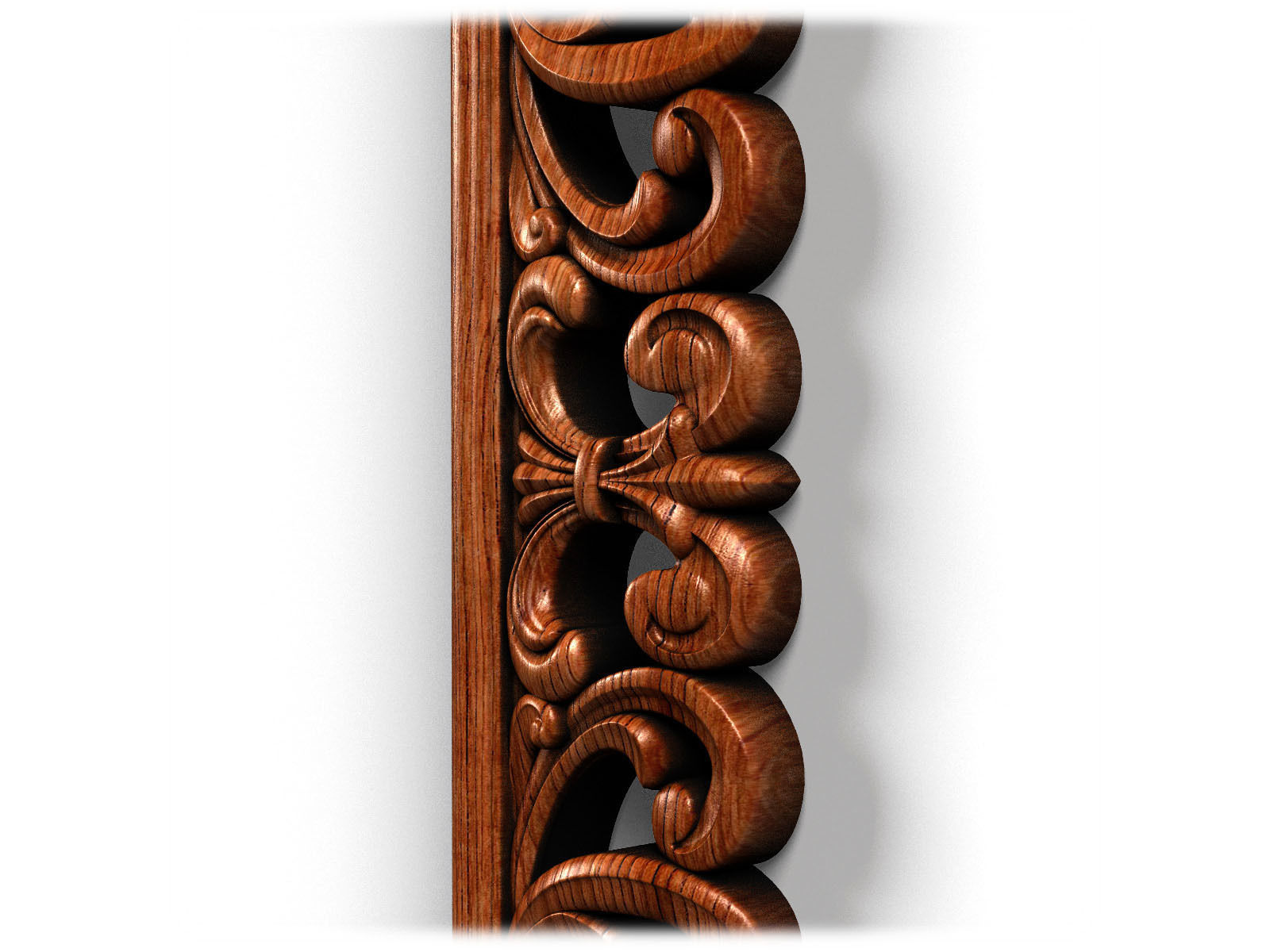Frame0060 ornate wooden frame 3D model_12