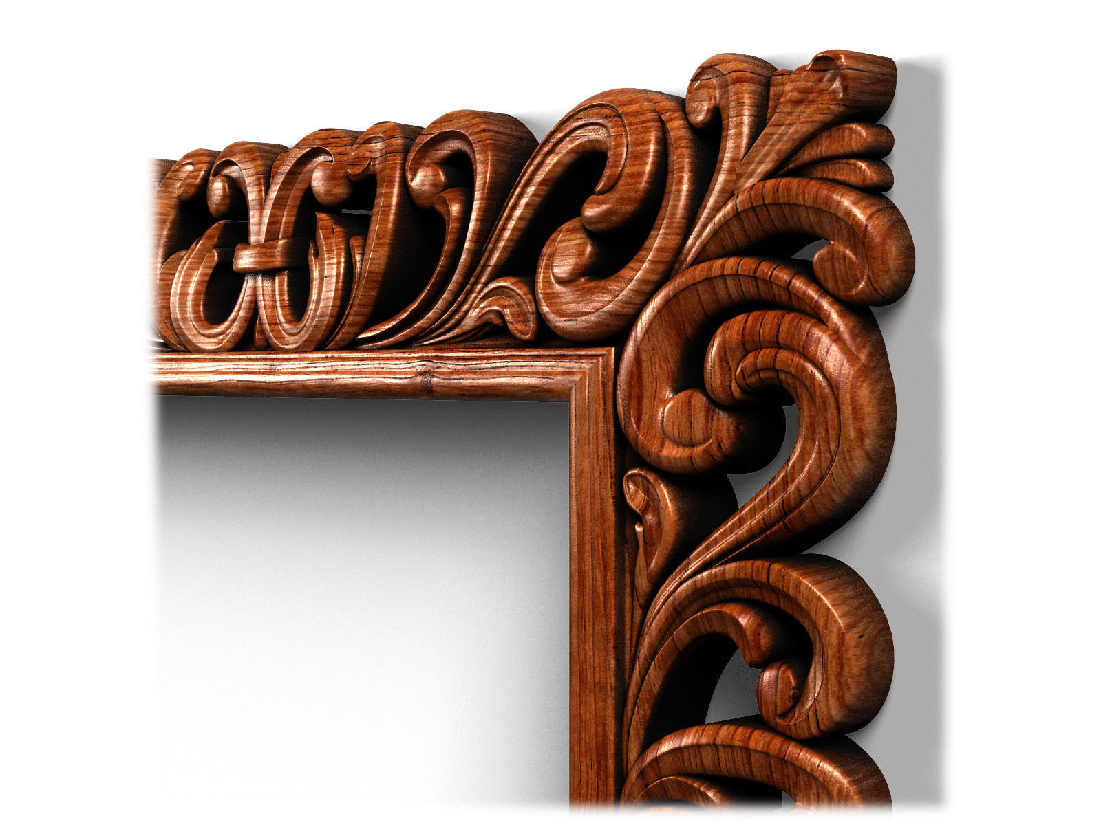 Frame0060 ornate wooden frame 3D model_6