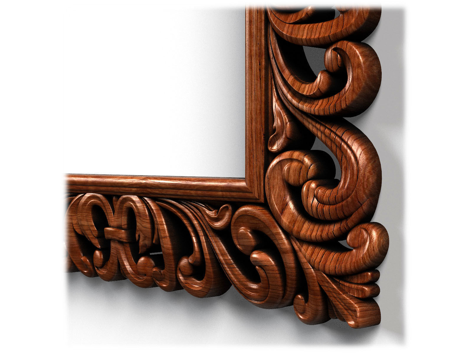 Frame0060 ornate wooden frame 3D model_9