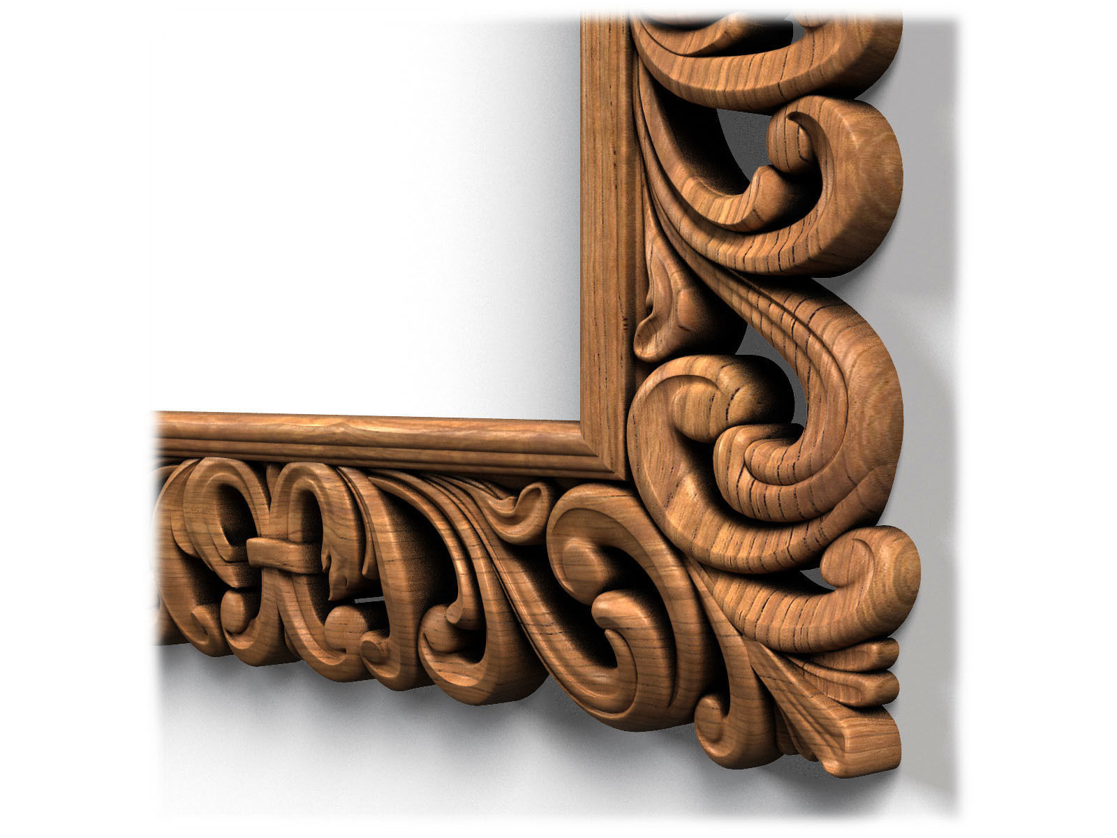 Frame0060 ornate wooden frame 3D model_10