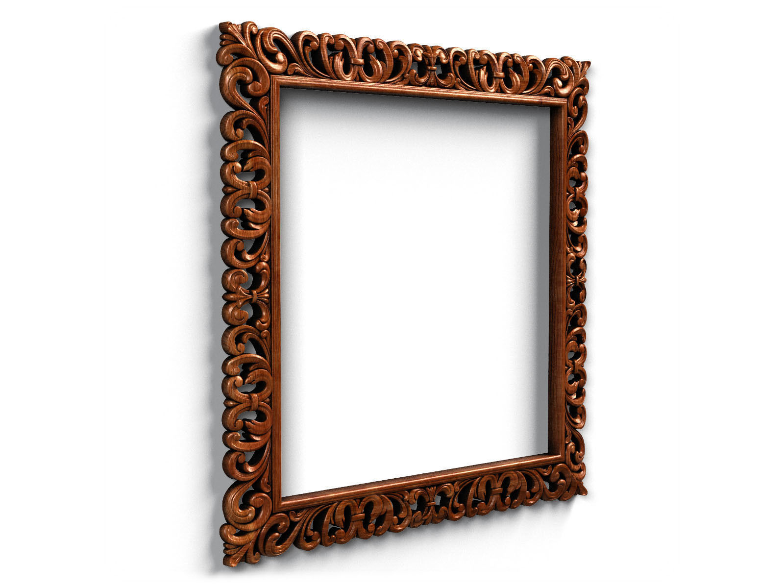 Frame0060 ornate wooden frame 3D model_4