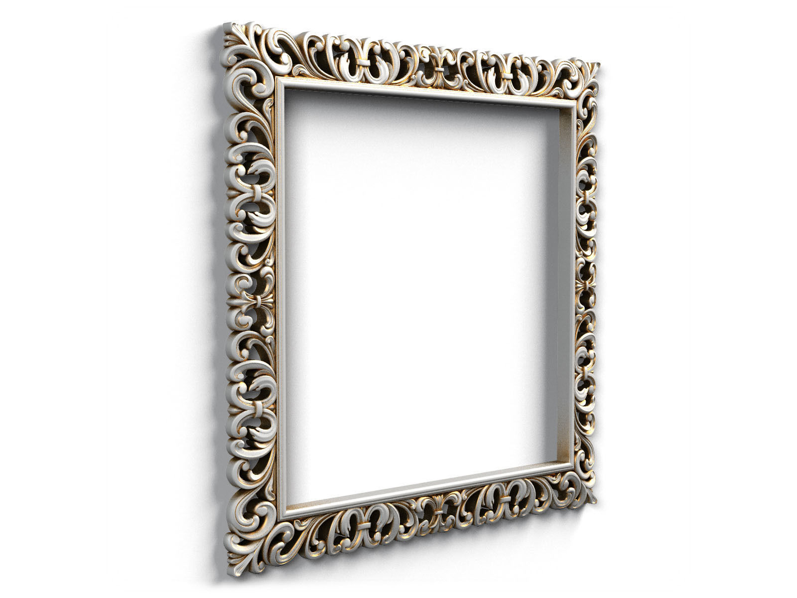Frame0060 ornate wooden frame 3D model_3