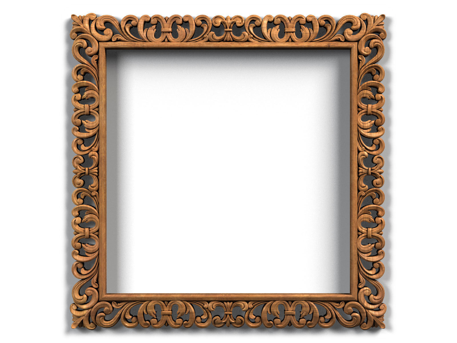 Frame0060 ornate wooden frame 3D model_2