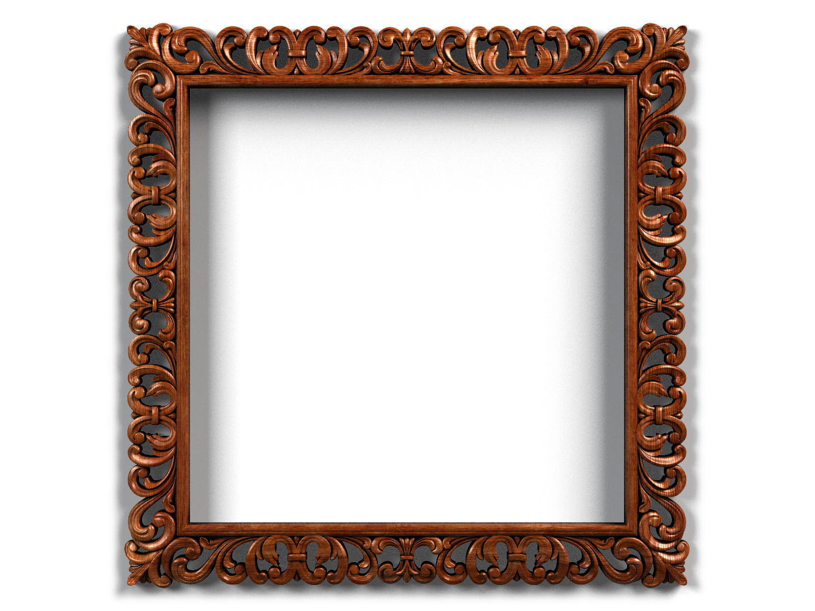 Frame0060 ornate wooden frame 3D model_1