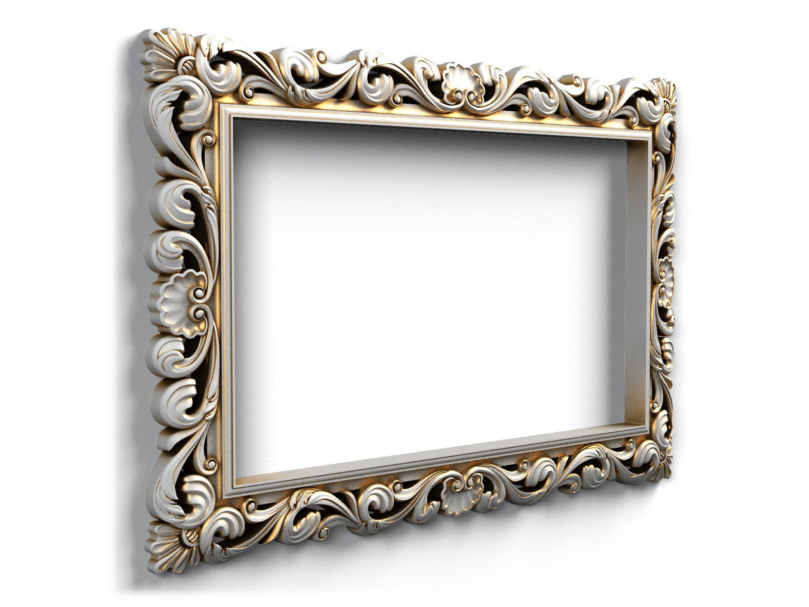 Frame0062 ornate wooden frame 3D model_3