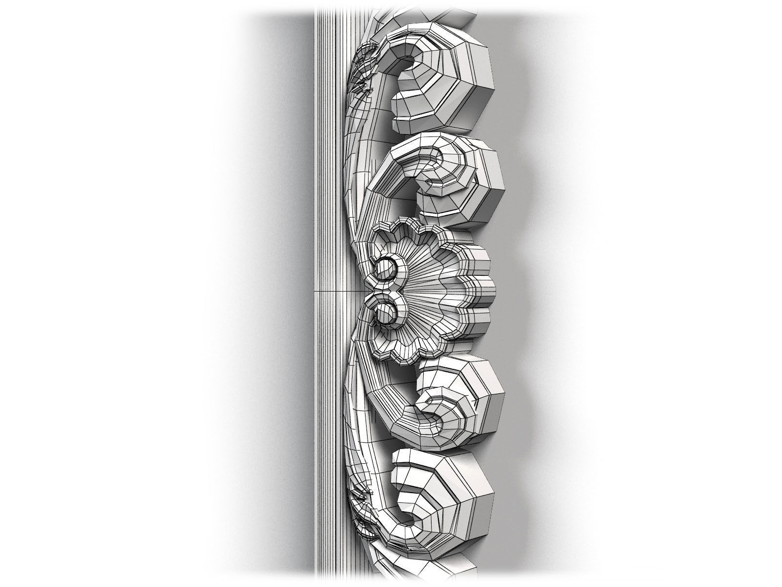 Frame0062 ornate wooden frame 3D model_11