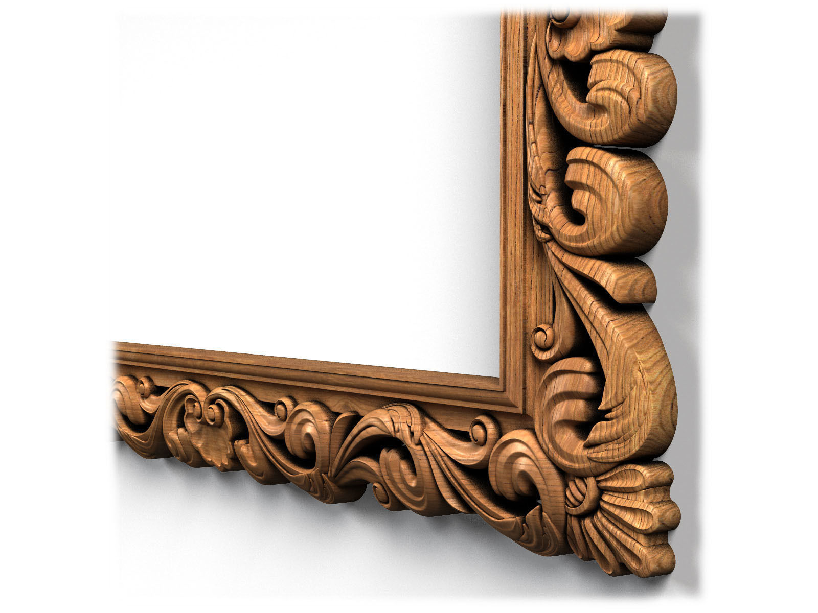 Frame0062 ornate wooden frame 3D model_13