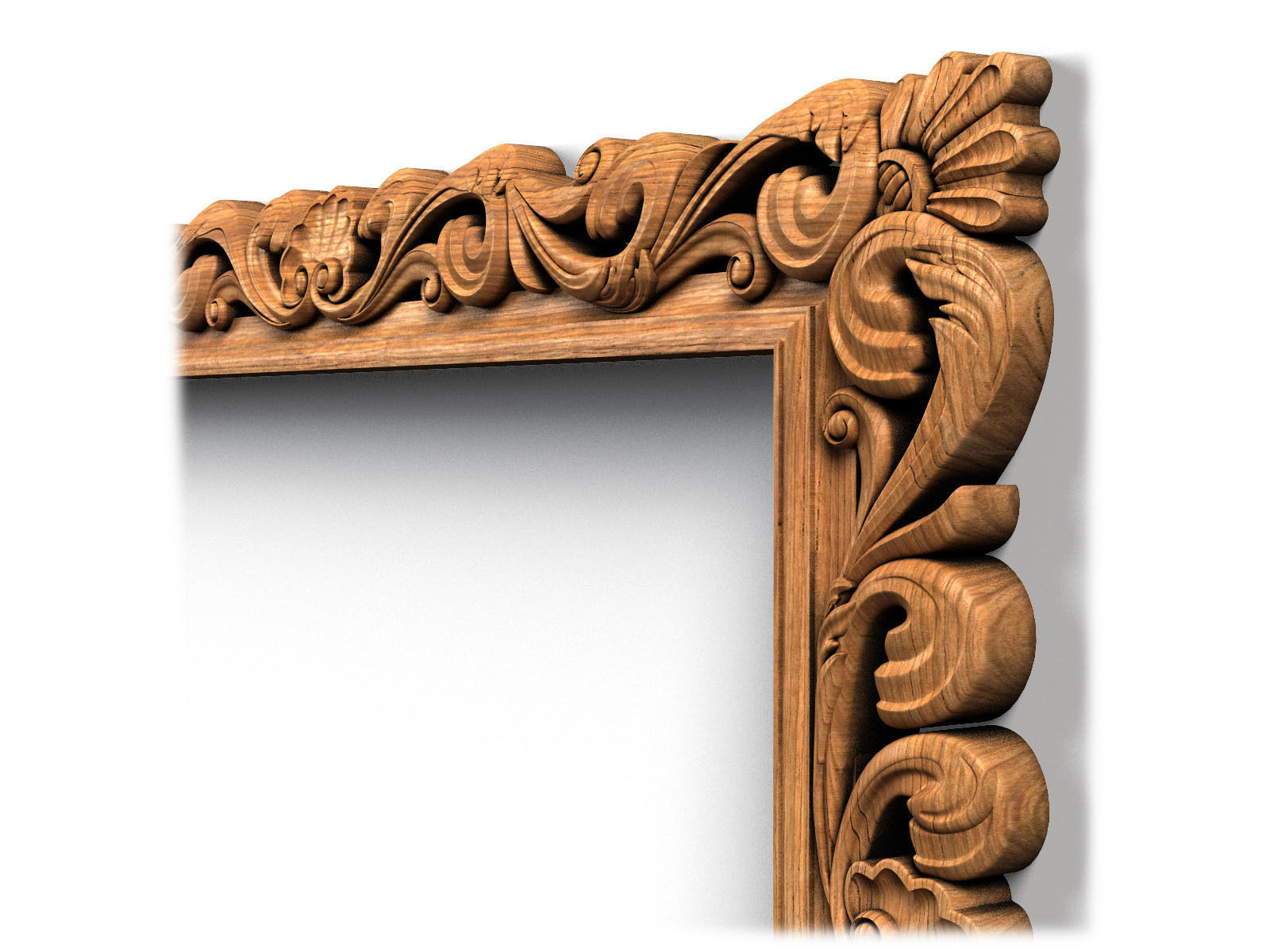 Frame0062 ornate wooden frame 3D model_7