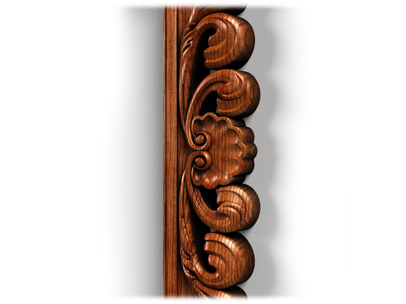 Frame0062 ornate wooden frame 3D model_9