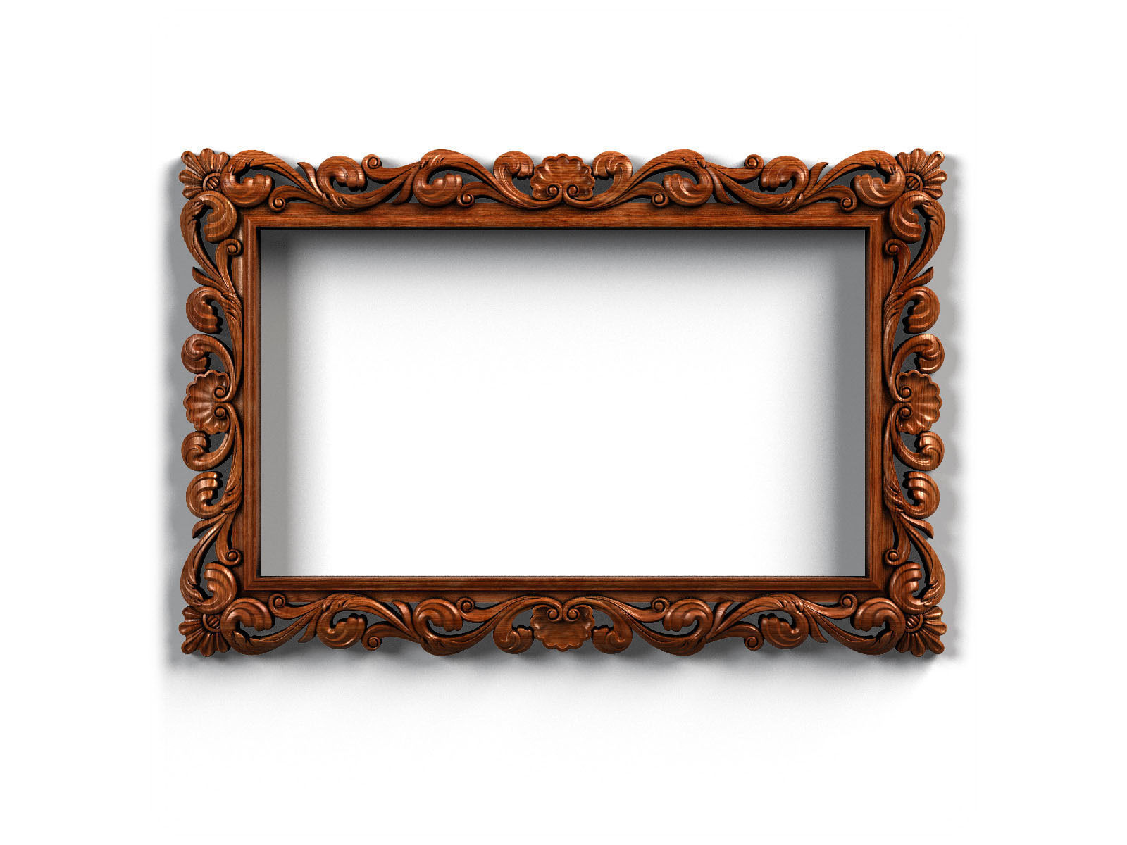 Frame0062 ornate wooden frame 3D model_1