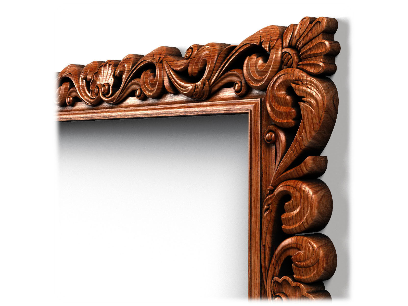 Frame0062 ornate wooden frame 3D model_6