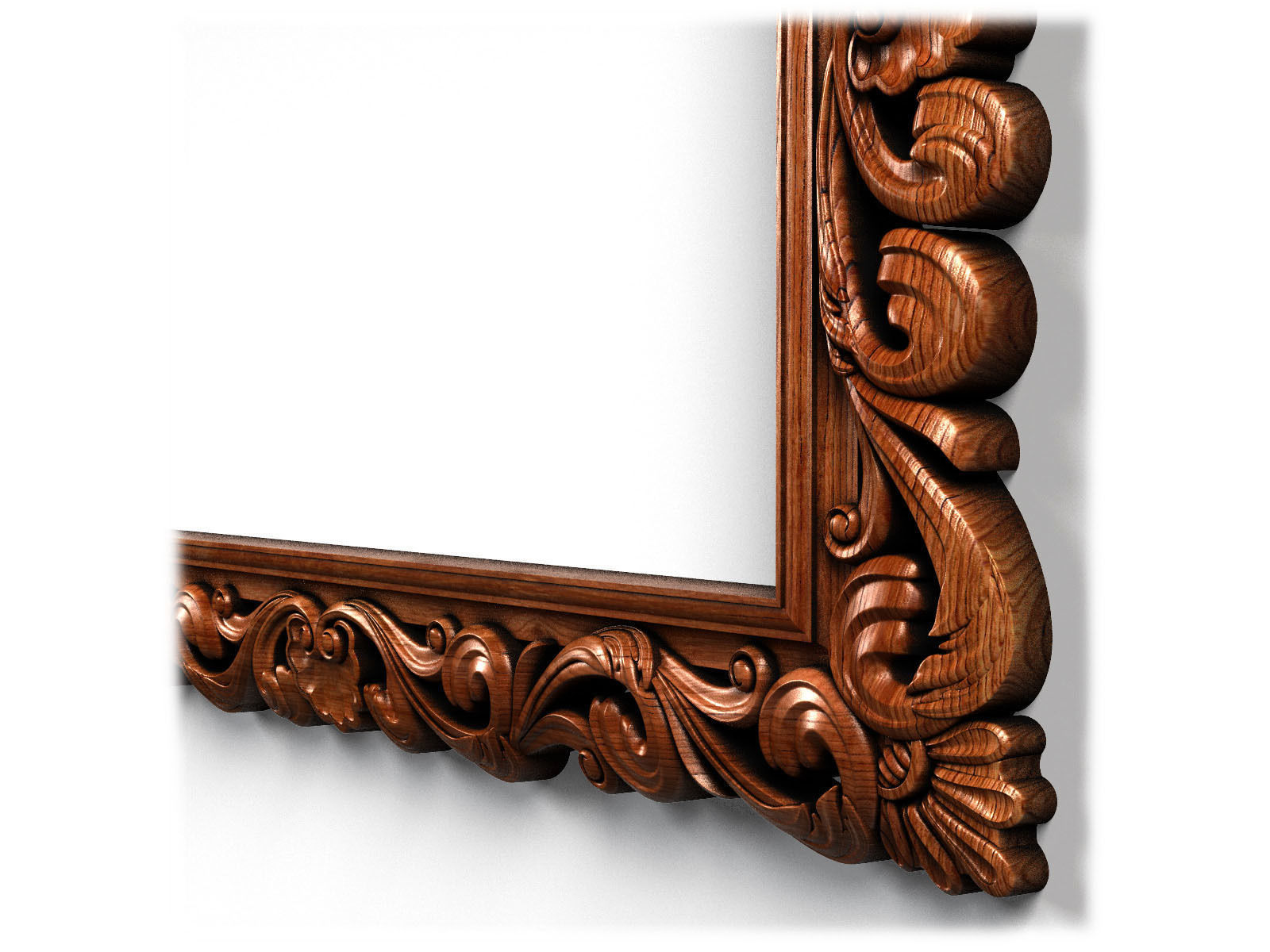 Frame0062 ornate wooden frame 3D model_12
