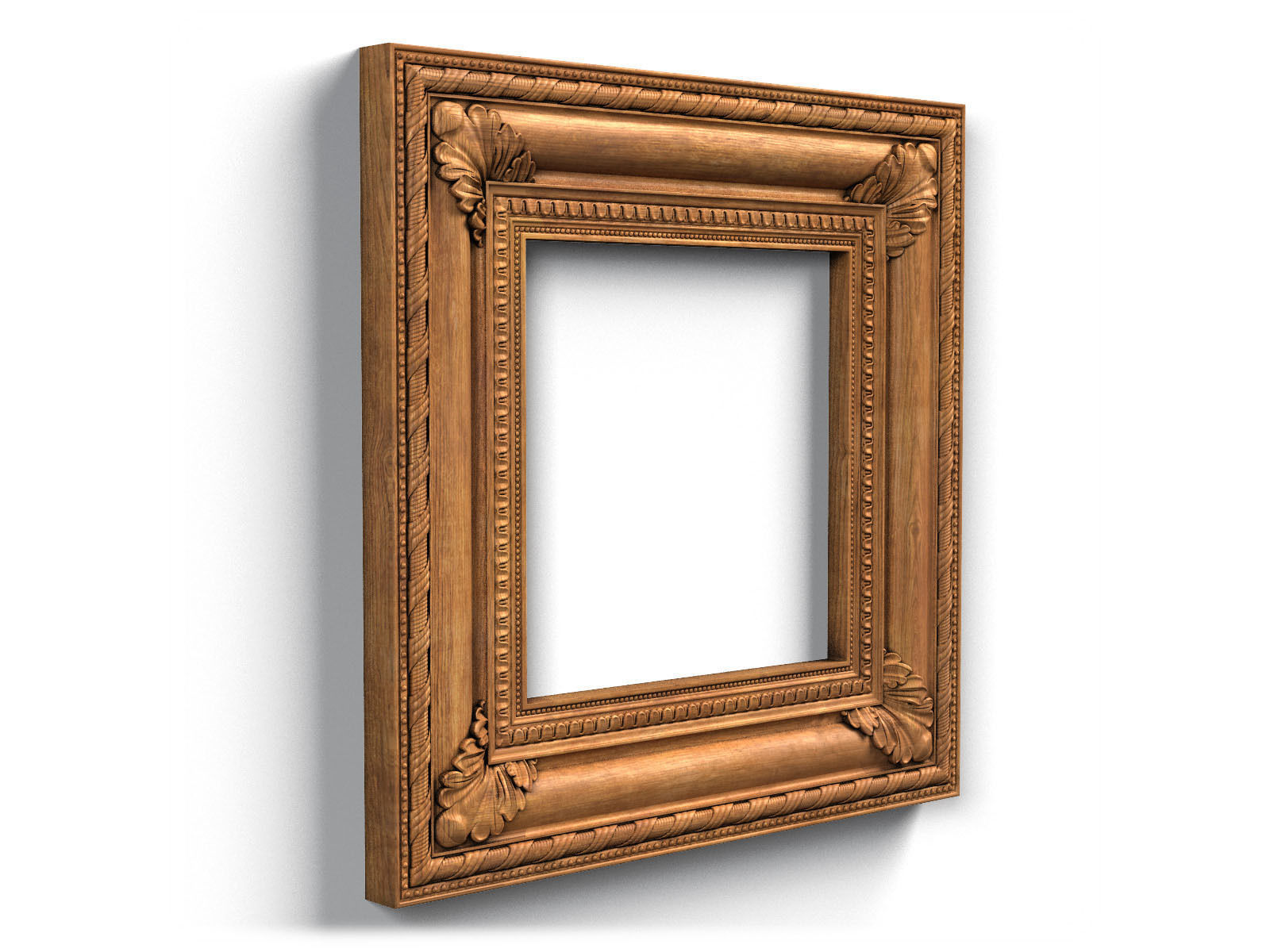 Frame0063 ornate wooden frame 3D model_5