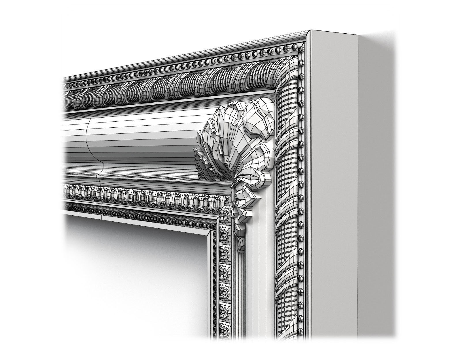 Frame0063 ornate wooden frame 3D model_8