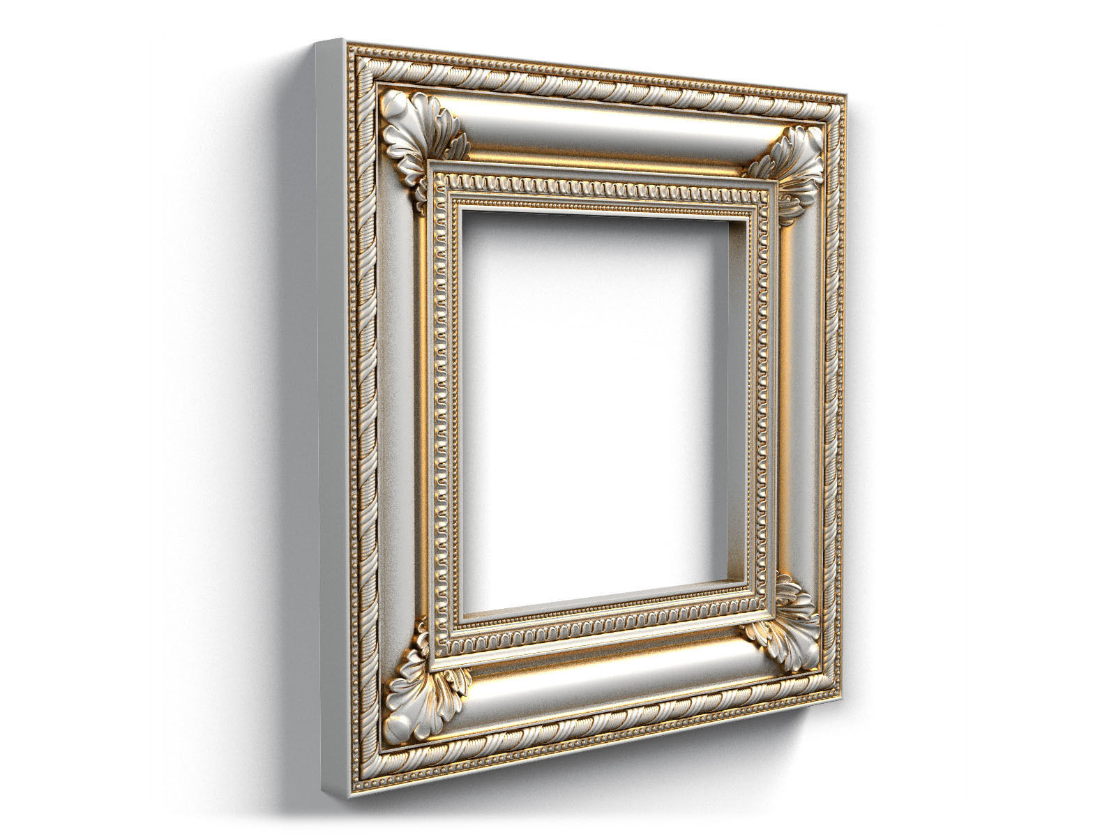 Frame0063 ornate wooden frame 3D model_3