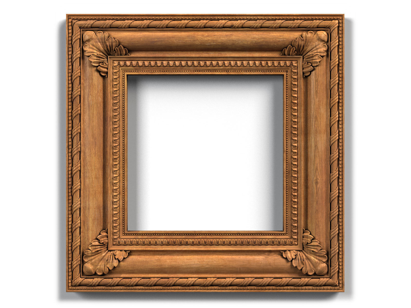 Frame0063 ornate wooden frame 3D model_2