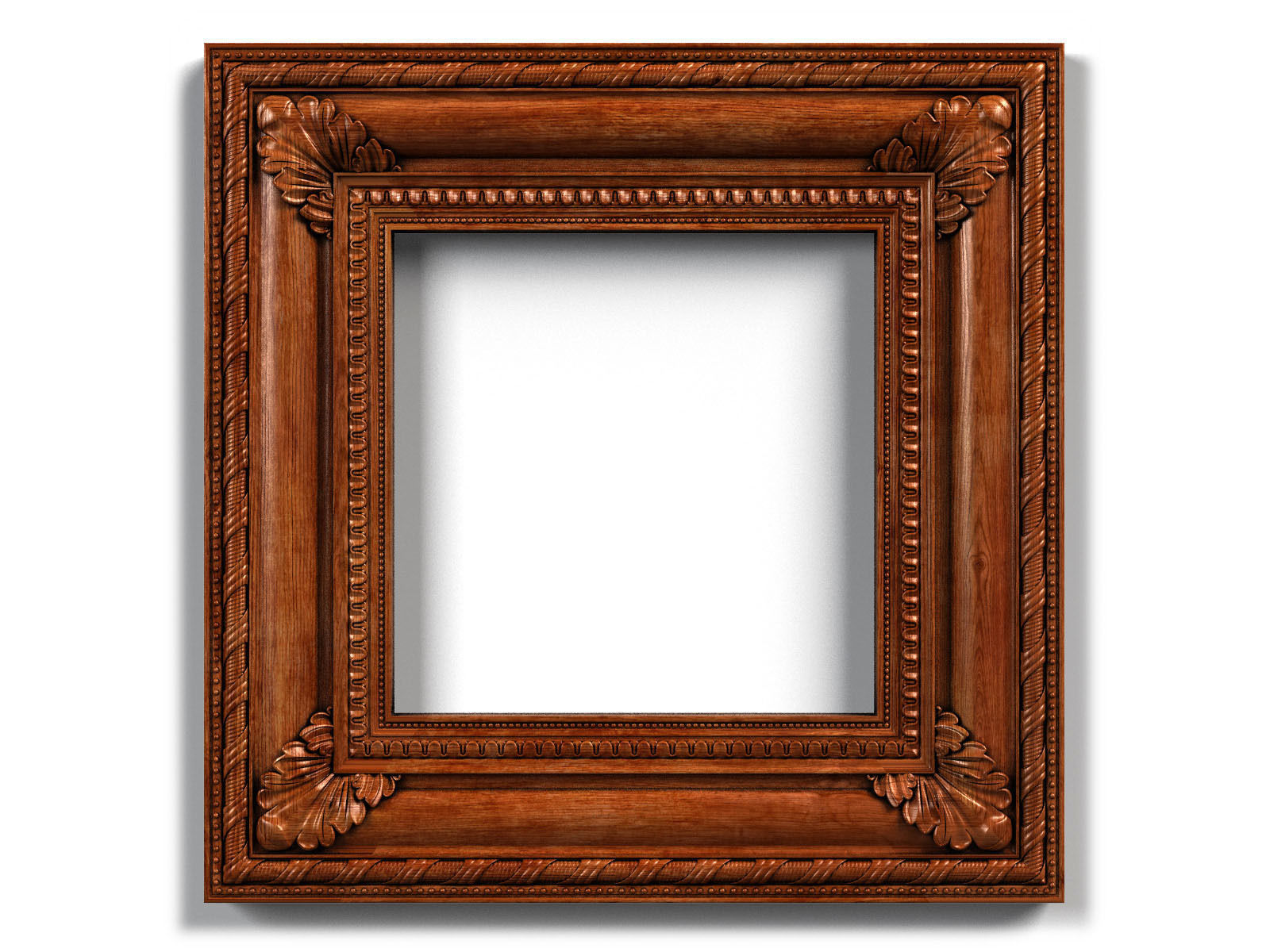 Frame0063 ornate wooden frame 3D model_1