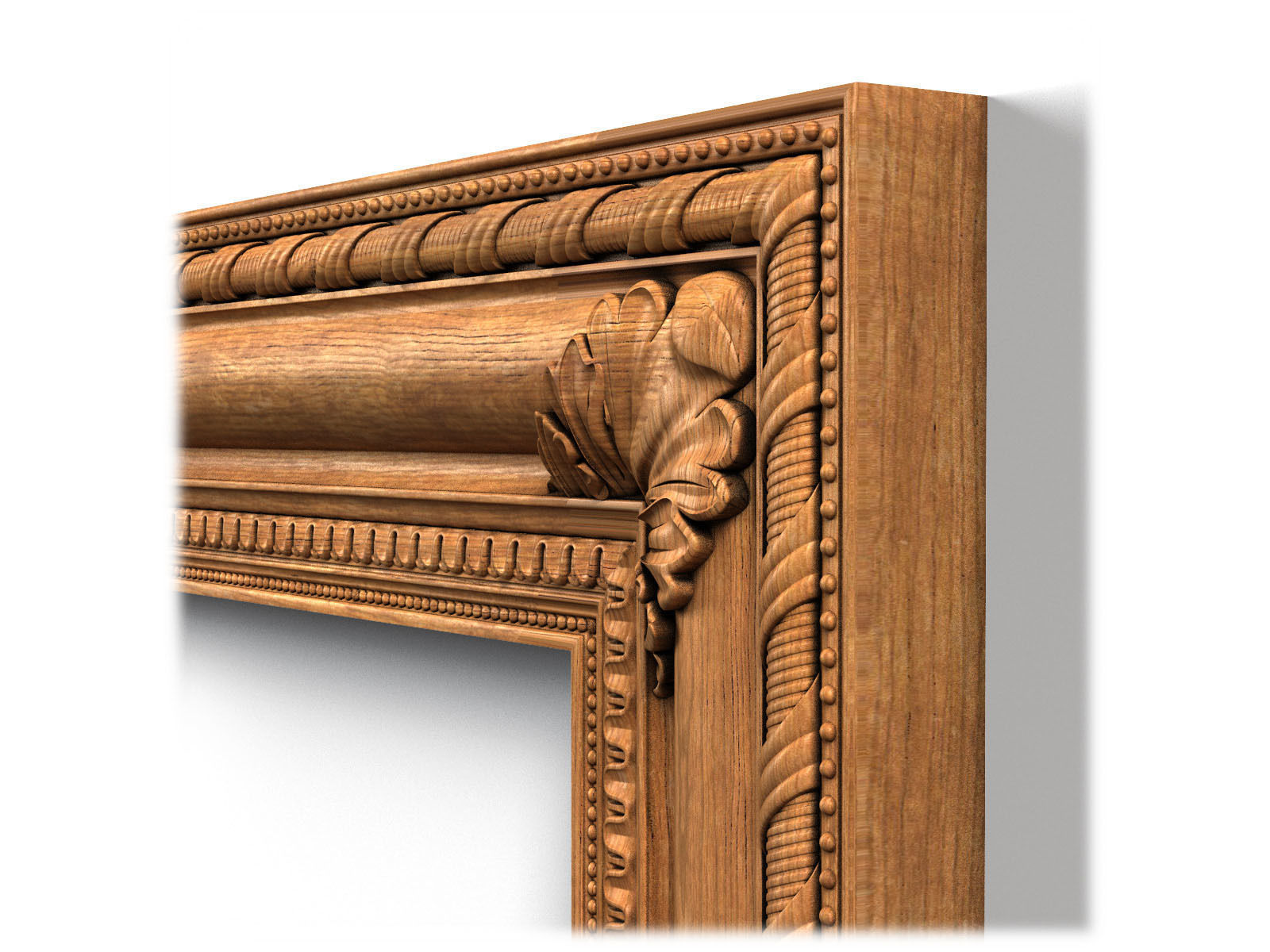 Frame0063 ornate wooden frame 3D model_7