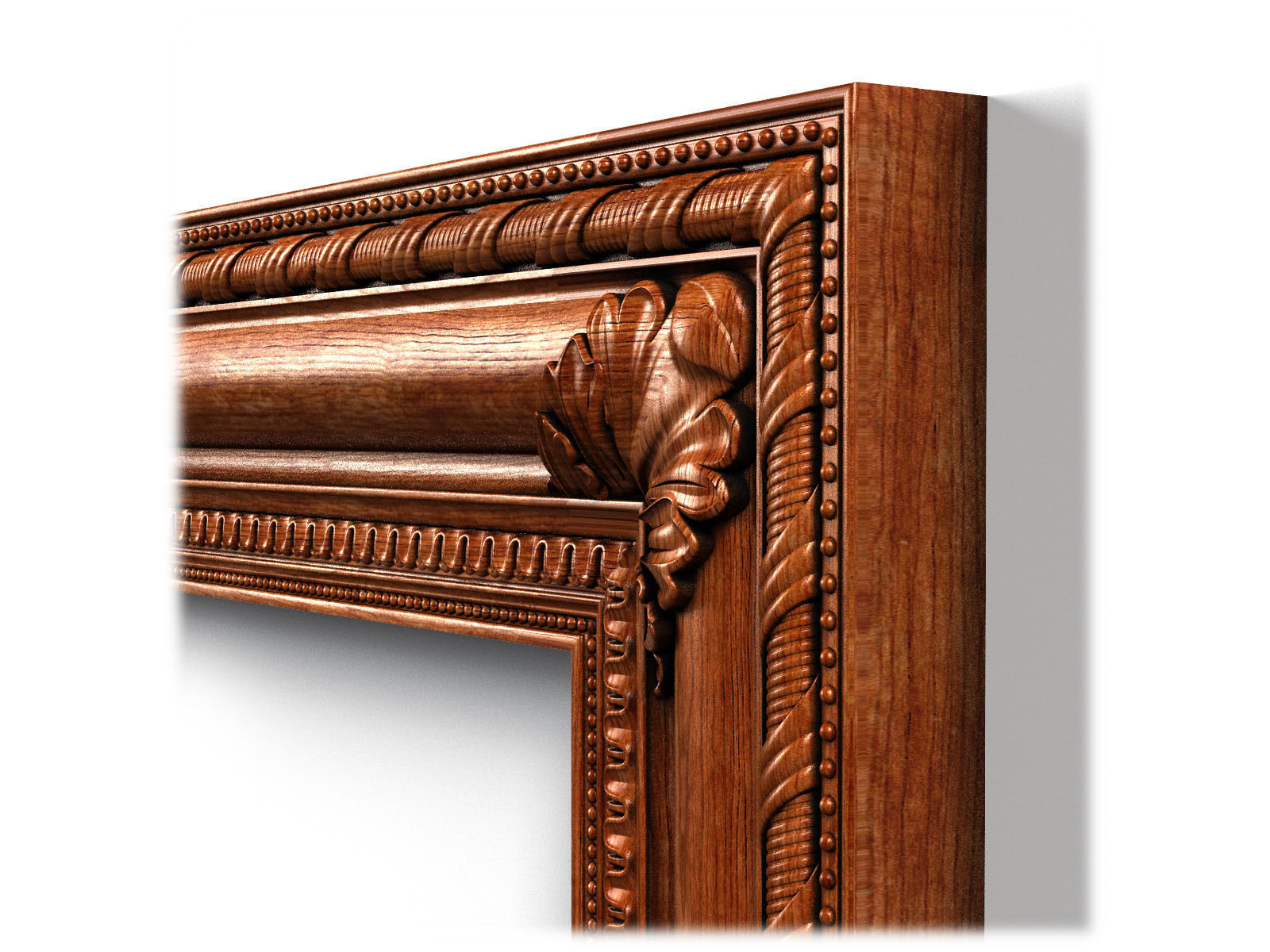 Frame0063 ornate wooden frame 3D model_6