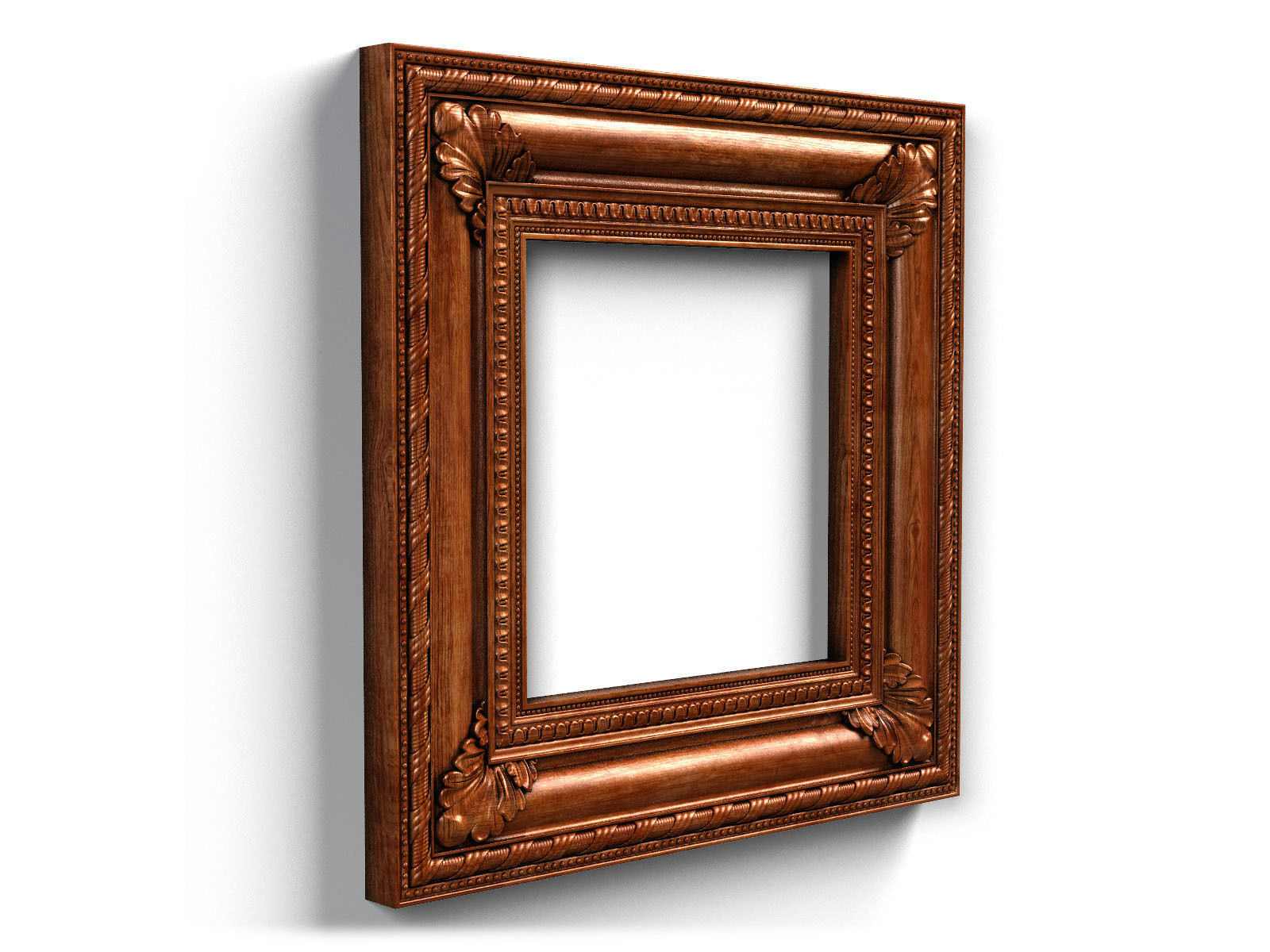 Frame0063 ornate wooden frame 3D model_4