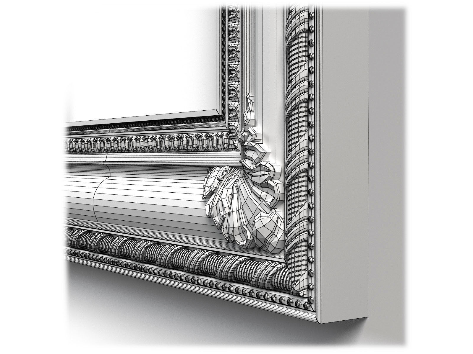 Frame0063 ornate wooden frame 3D model_14