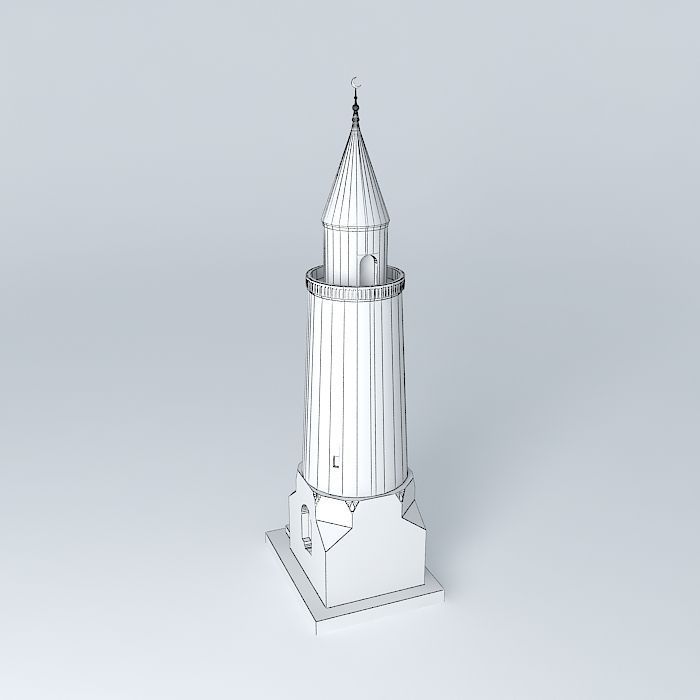 Smaller Minaret Free 3D model_3