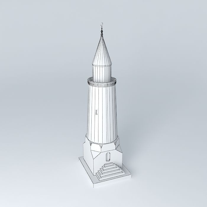 Smaller Minaret Free 3D model_4