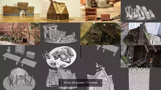 Norse Structures 3D Model Collection