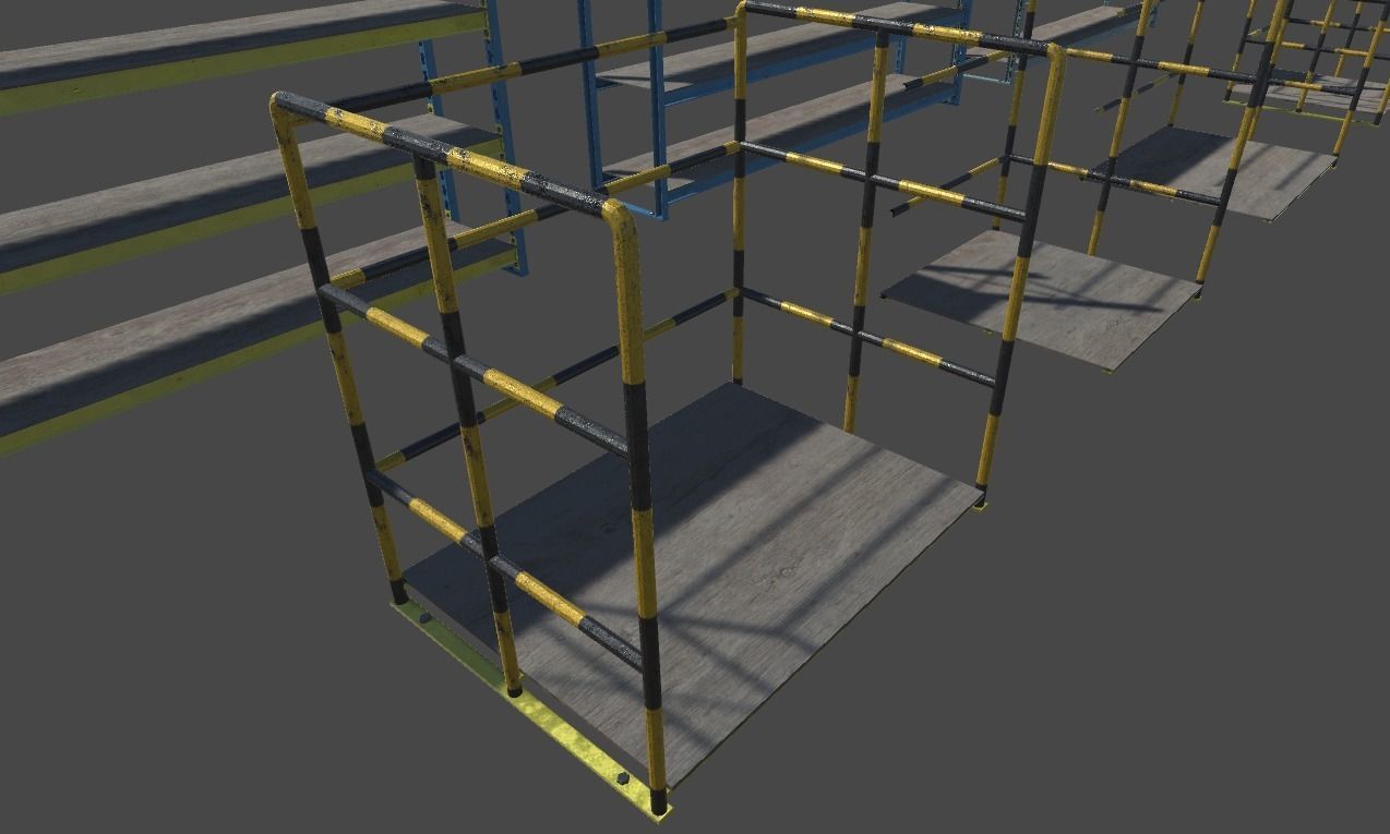 Industrial shelfs - PBR Low-poly 3D model_3