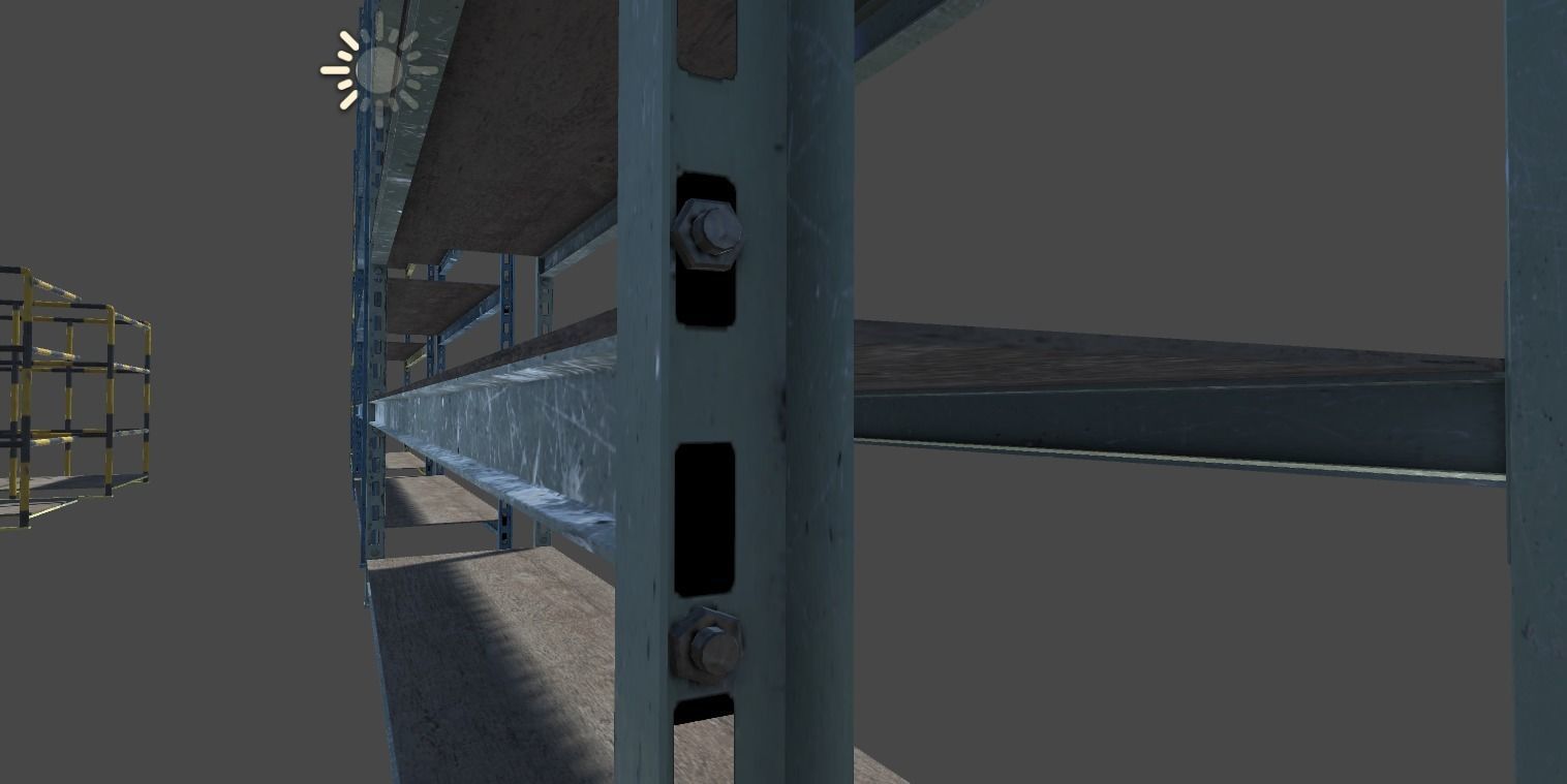 Industrial shelfs - PBR Low-poly 3D model_5