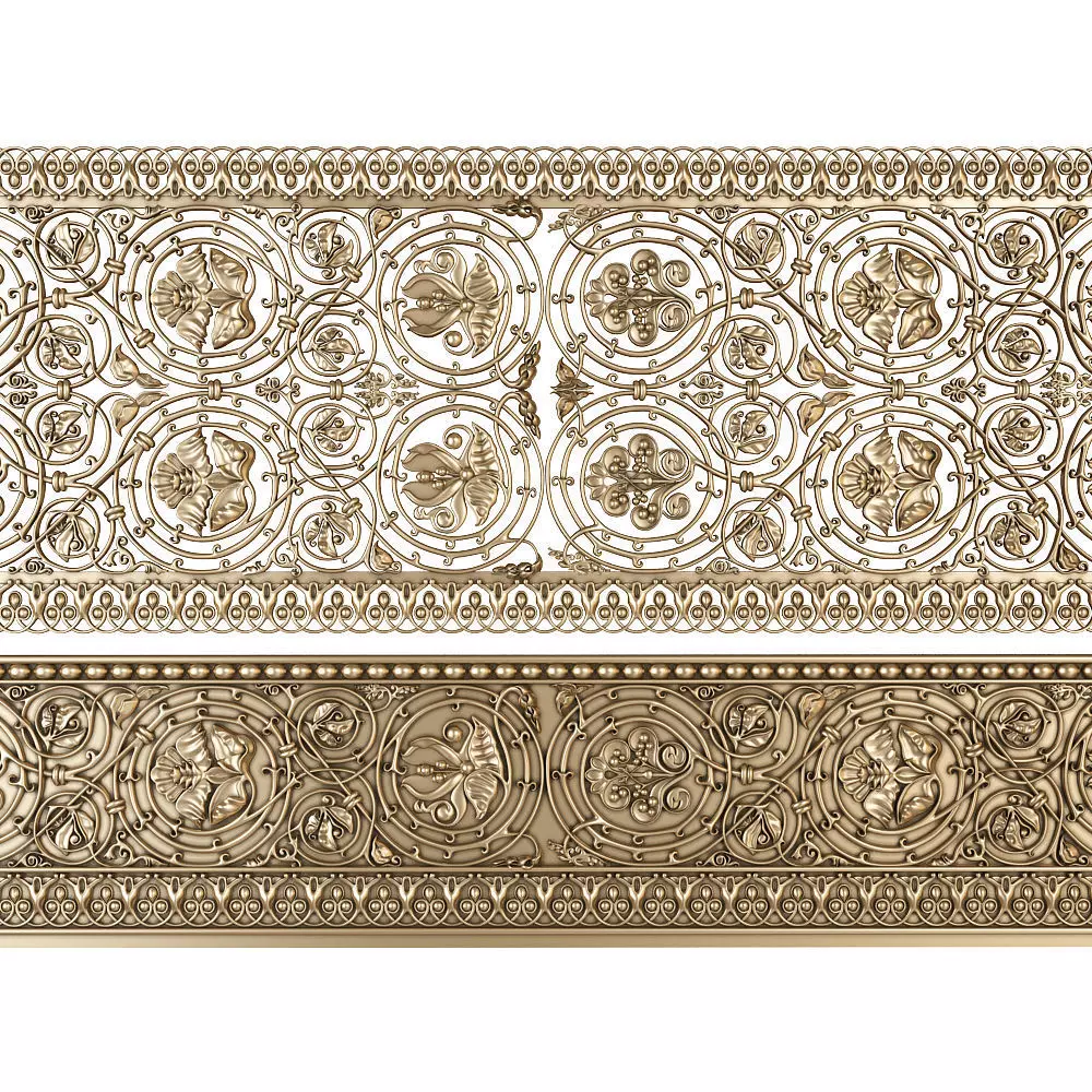 Classic grille moulding for cnc 3D model_0