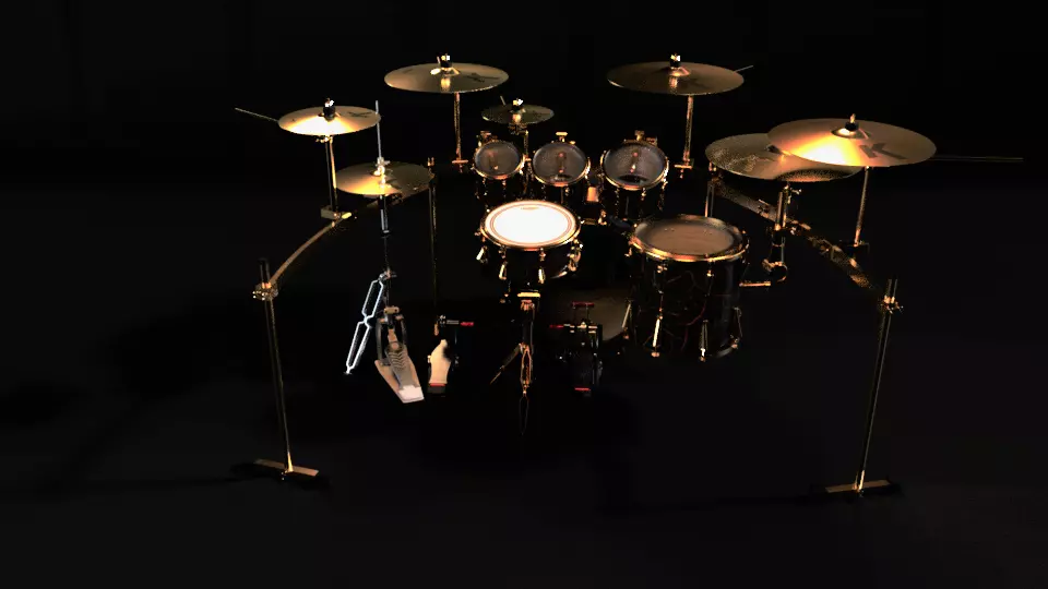 GOLDEN DRUMS Free 3D model