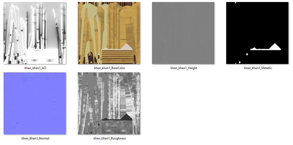 Traditional Asian Bamboo Flute PBR Lowpoly Low-poly 3D model_4