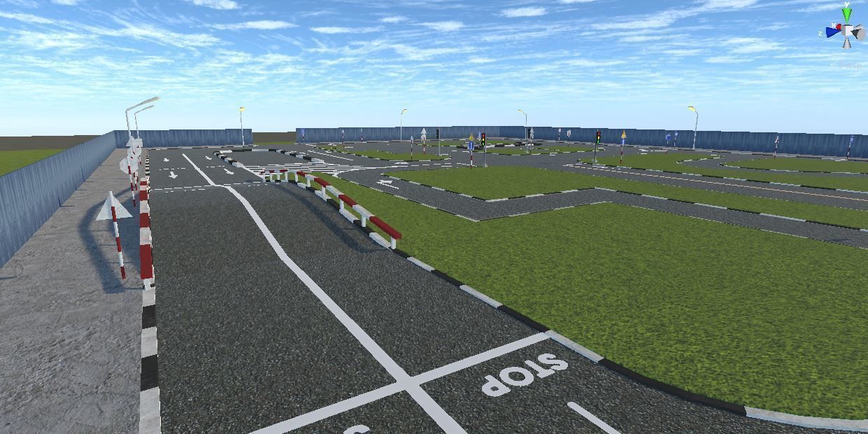Car Driving License Test Track Model Low-poly 3D model_6