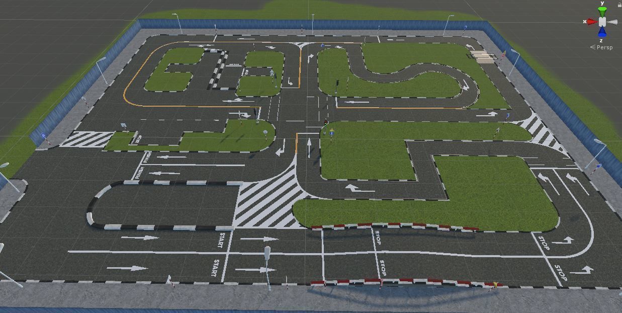 Car Driving License Test Track Model Low-poly 3D model_7