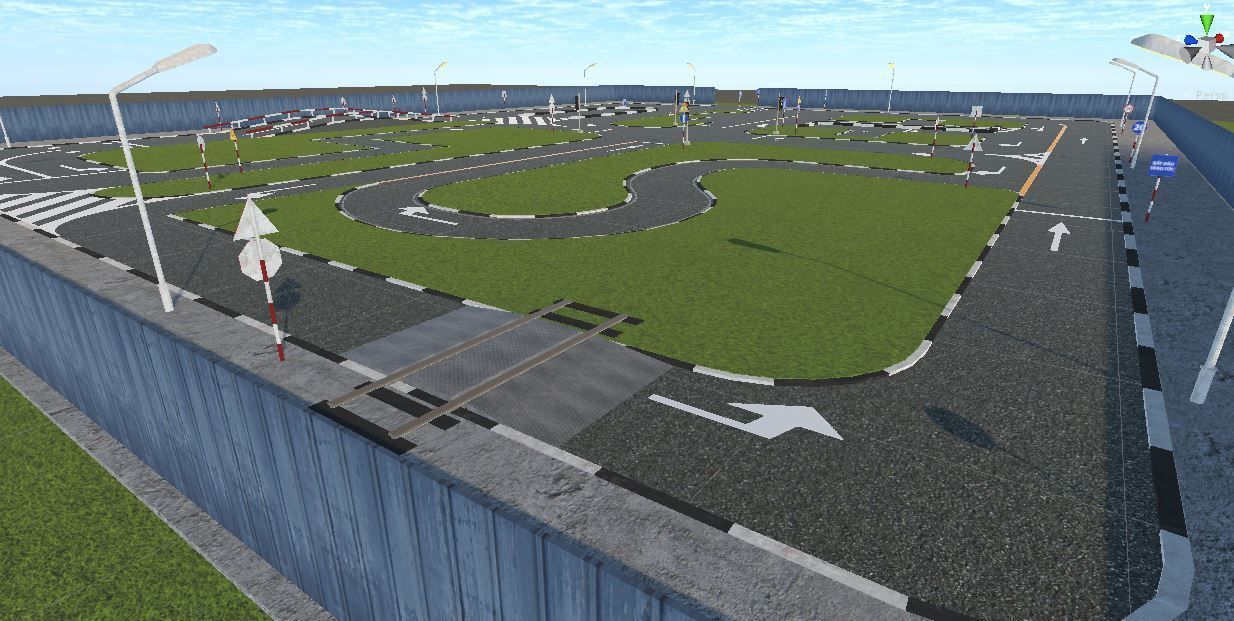 Car Driving License Test Track Model Low-poly 3D model_8