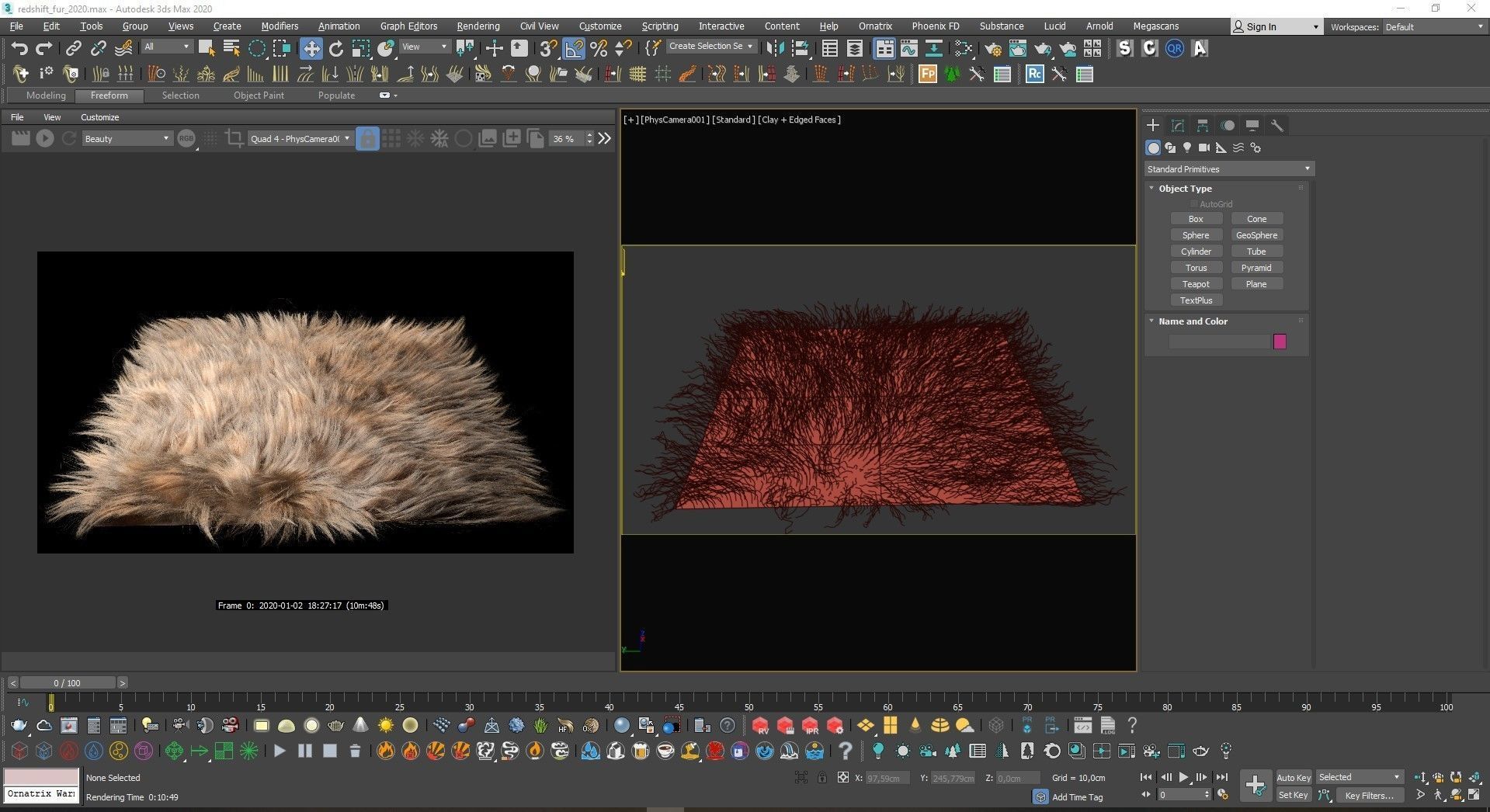 Fur Ornatrix Redshift 3dsmax maya 3D model_5