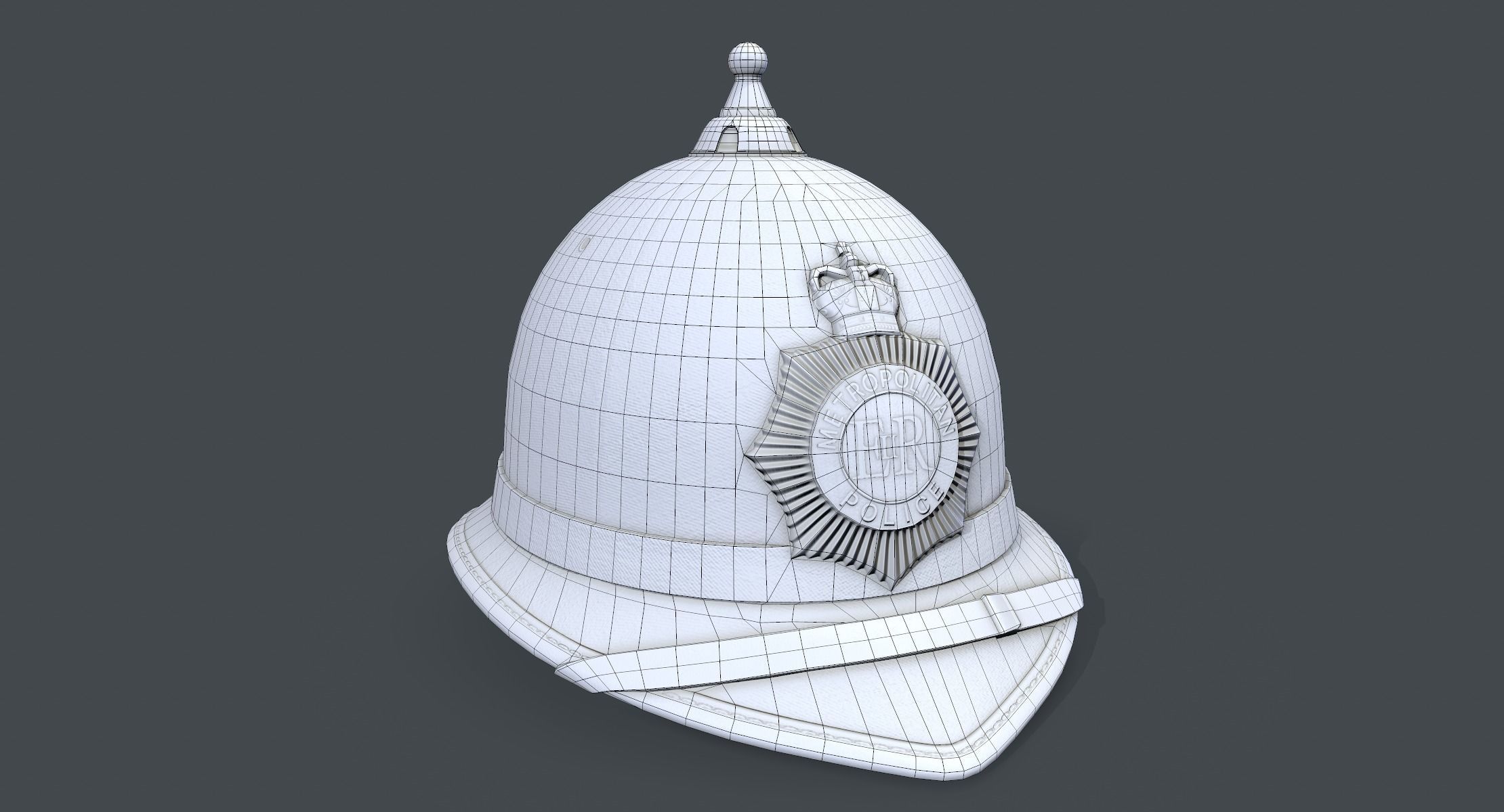Bobby Helmet lowpoly Low-poly 3D model_6