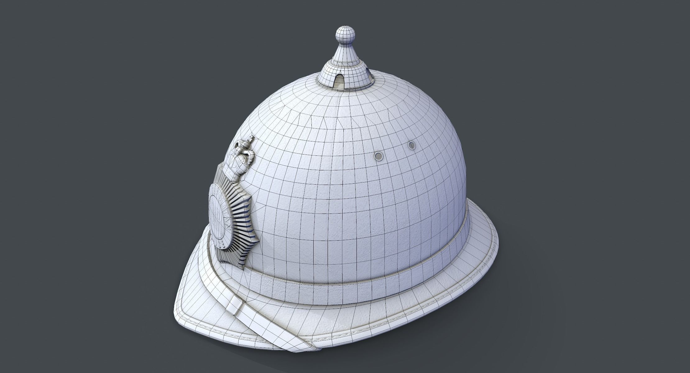 Bobby Helmet lowpoly Low-poly 3D model_7