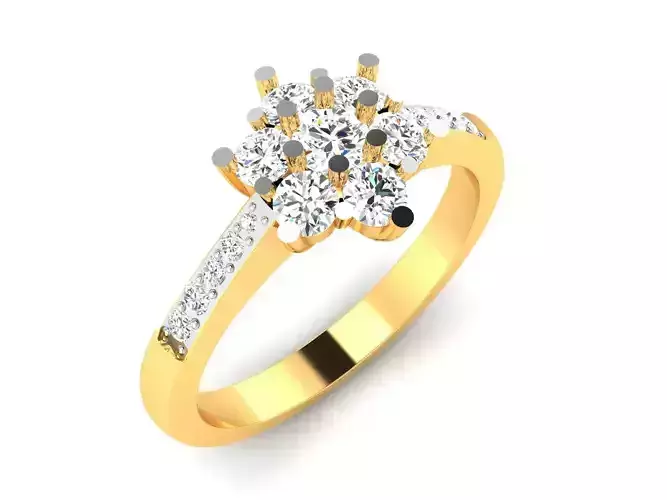 Women solitaire ring 3dm render detail 